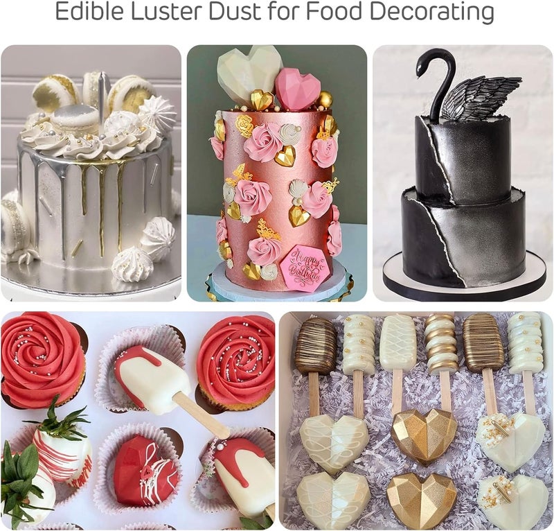 Cherrysea Silver Edible Luster Dust - 10g - Image 3